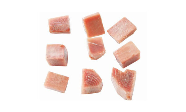 Tuna cube irregular shape